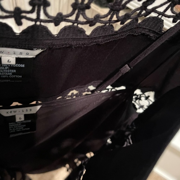 Super Cute KEW 159 black cut-out lace shift dress SUMMER coverup AU brand size 6 - Picture 7 of 10